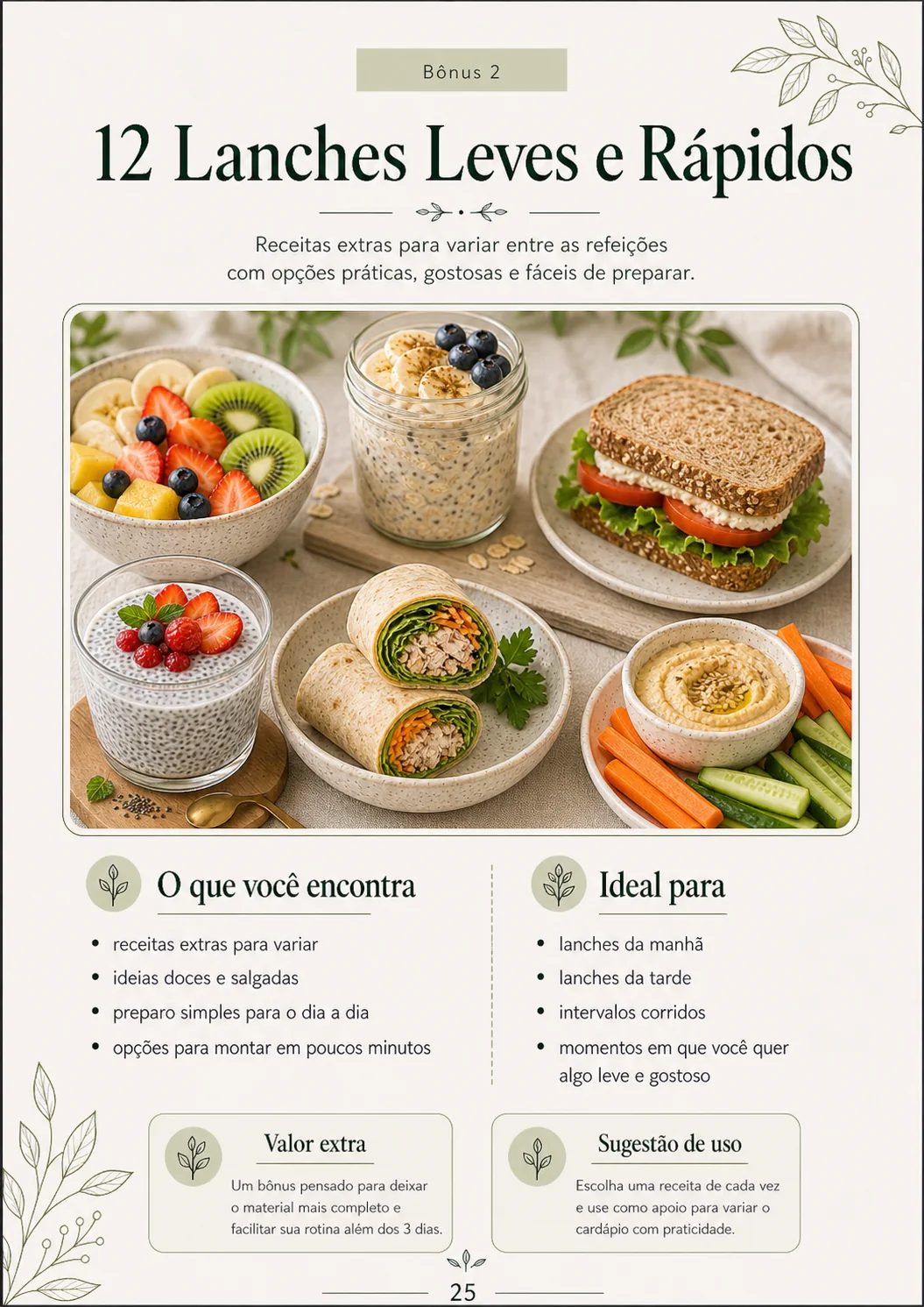 12 lanches leves e rápidos