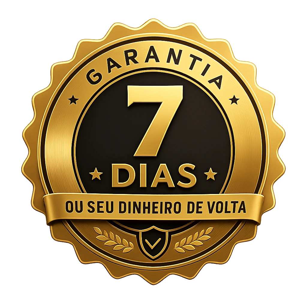Selo de garantia de 7 dias ou seu dinheiro de volta